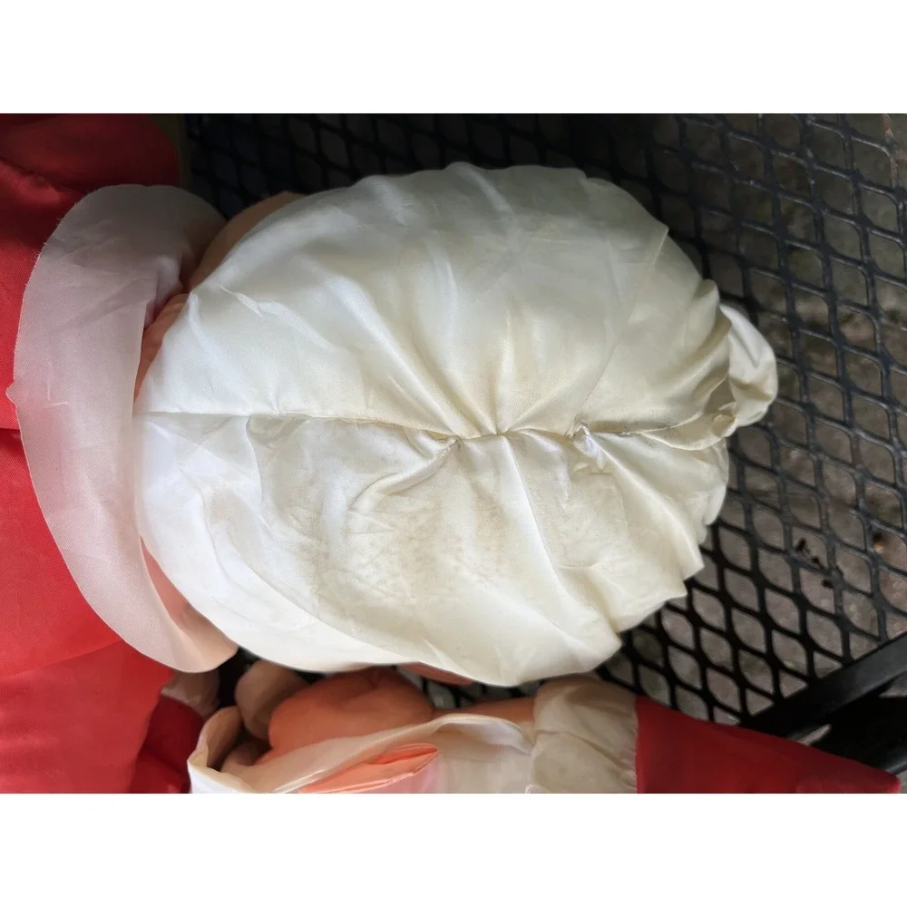 Gemmy Santa Claus & Mrs. Claus 26 Plush Sitting Puffy Plush Stuffed VTG RARE